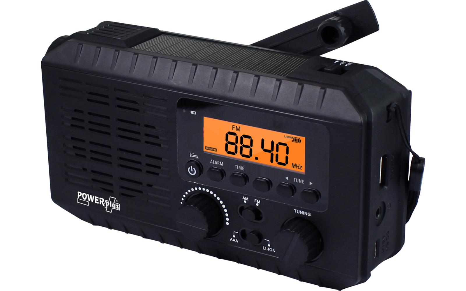 PowerPlus Ox Kurbel Radio mit Solar / Powerbank / USB und Lampe