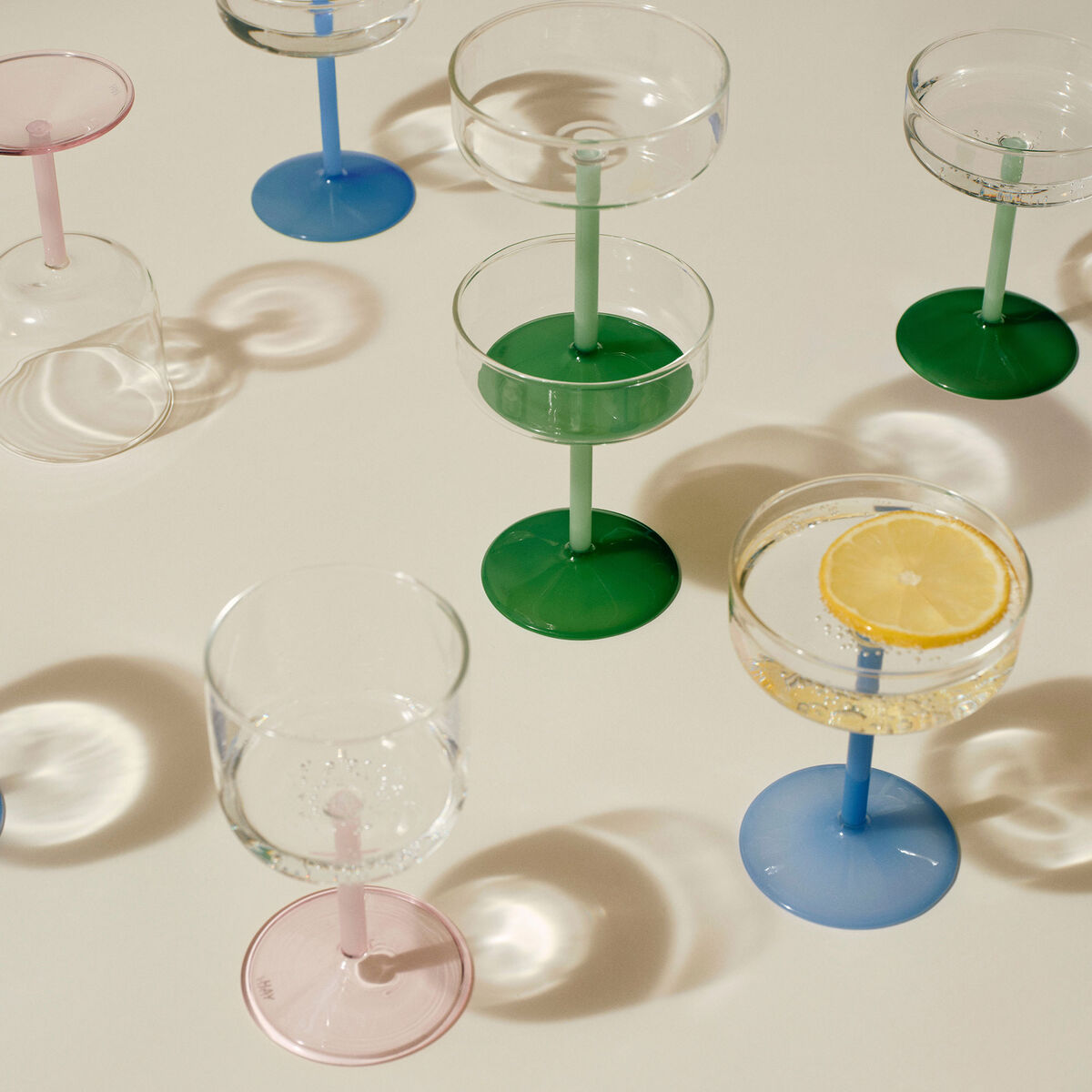 Hay Tint Vinglass Klar Jade L-Rosa L-Rosa 2stk