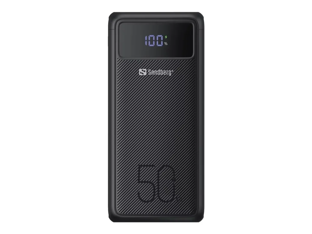 Sandberg Active - Powerbank - 50000 mAh - 185 Wh - 5 A - 3 output-stikforbindelser (USB) - på kabel: USB-C