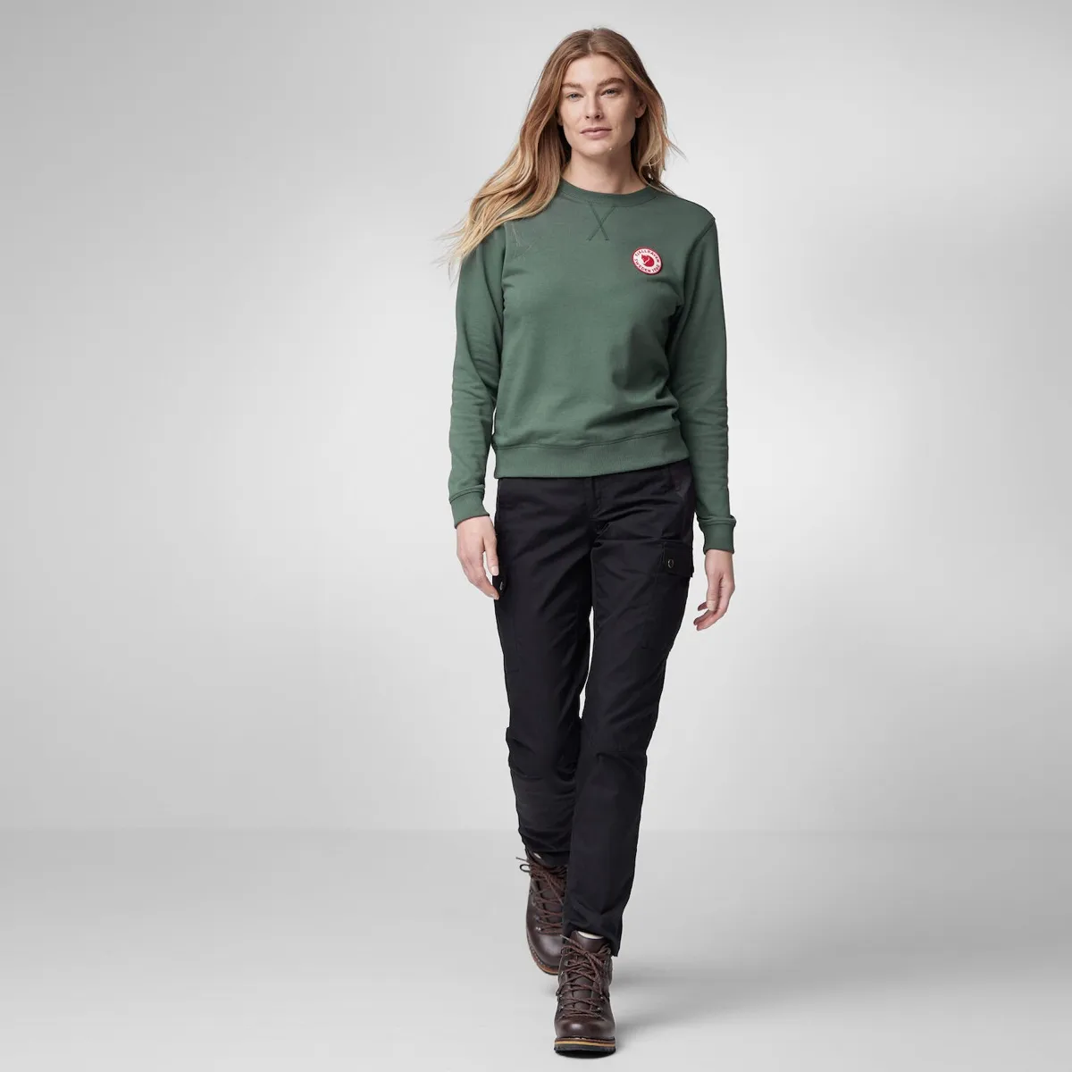 Fjällräven Women's 1960 Logo Badge Sweater Deep Patina
