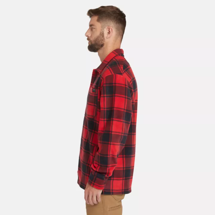 Chemise en polaire épaisse Timberland PRO Gritman pour homme en rouge