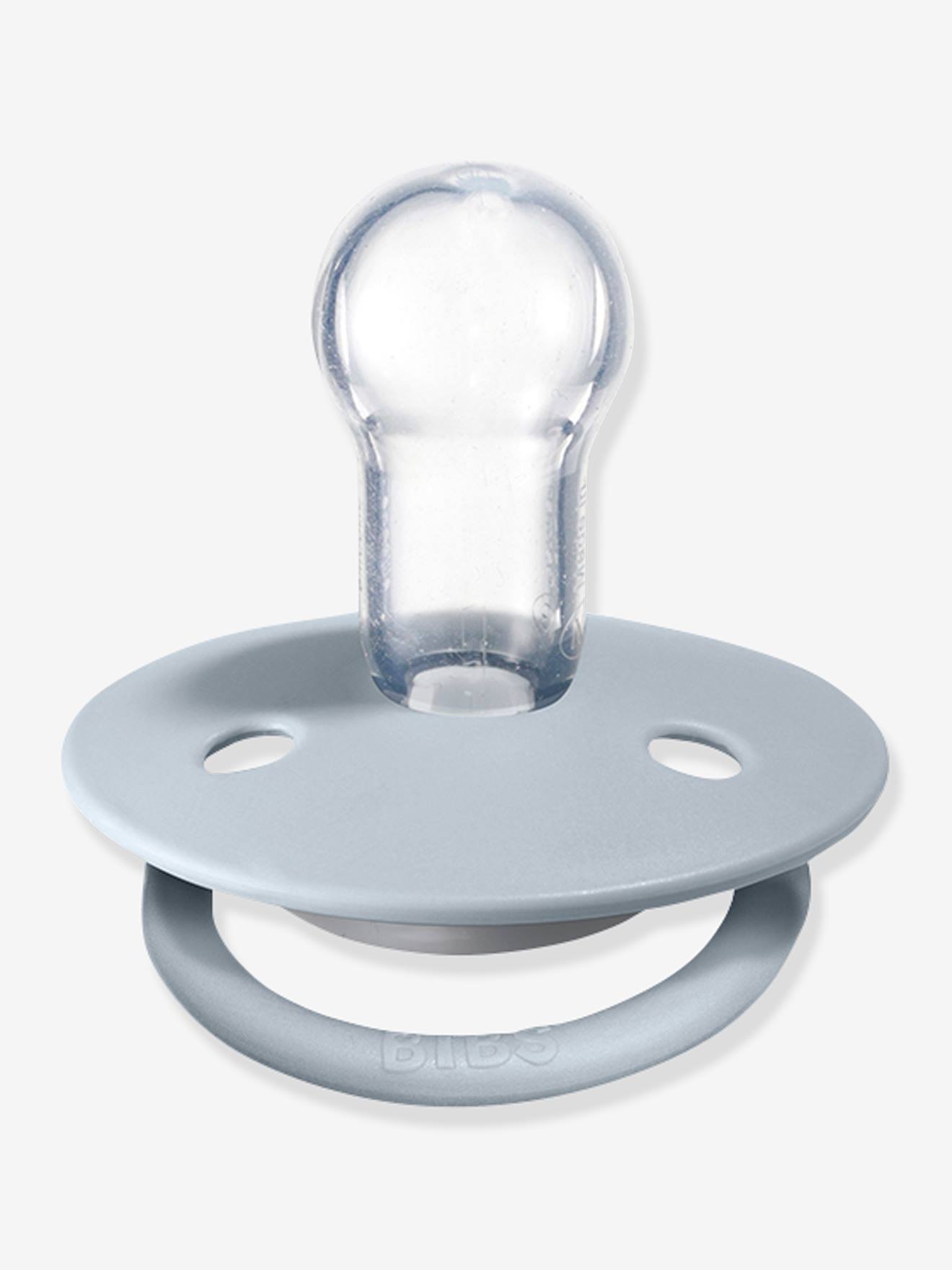 Lote com 2 chupetas de silicone BIBS De Lux, cinza escuro, bicolor/multicoloridas.