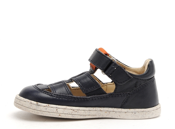 Kickers nu pieds bebe tractus bleu