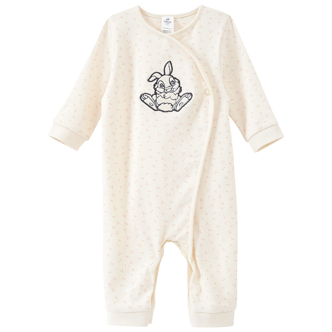 Topomini Bambi Schlafanzug mit Applikation weiss / creme