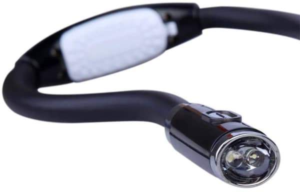 Nakke lampe LED leselampe - Svart