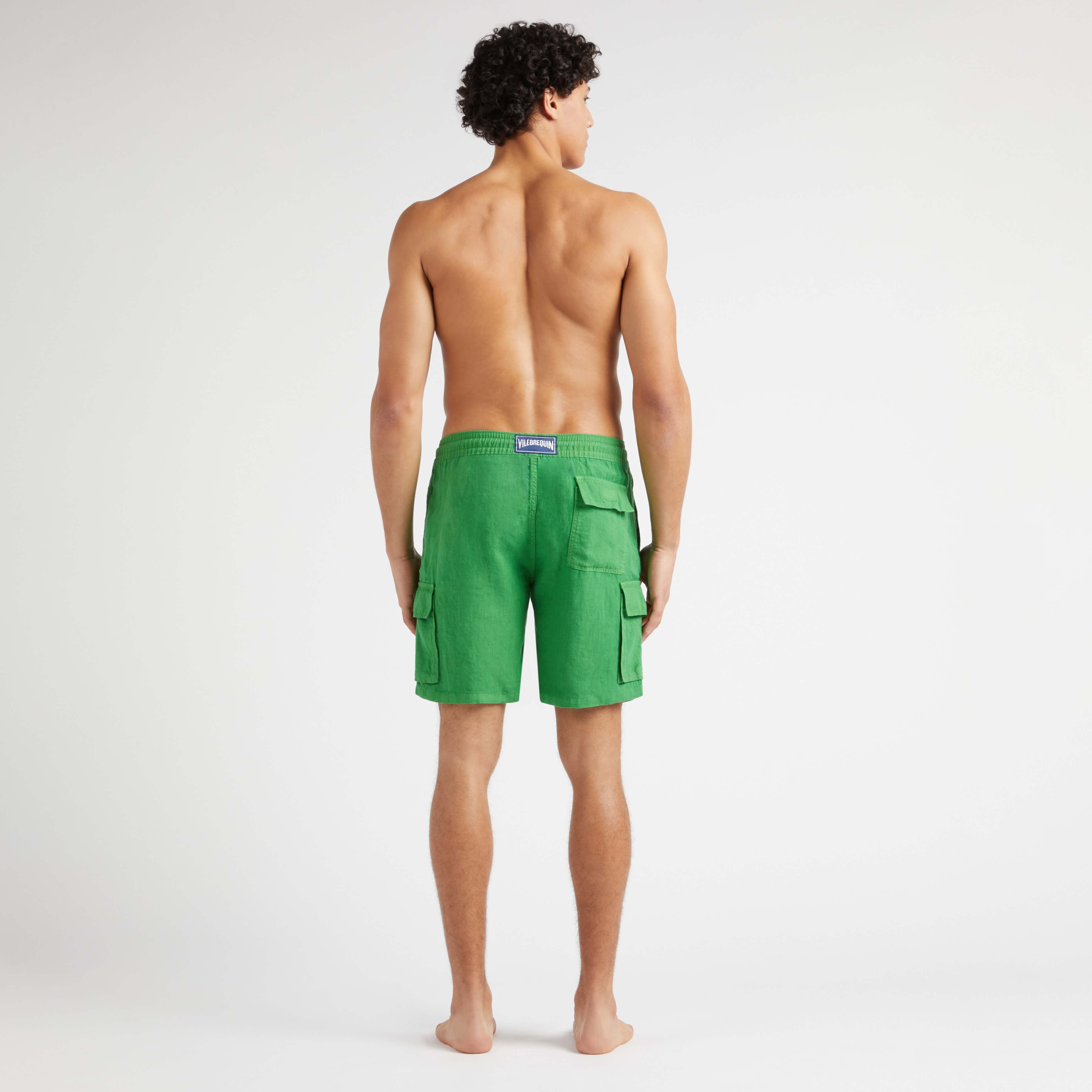 Bermuda en lin homme uni | Site Vilebrequin | BAIU3U01