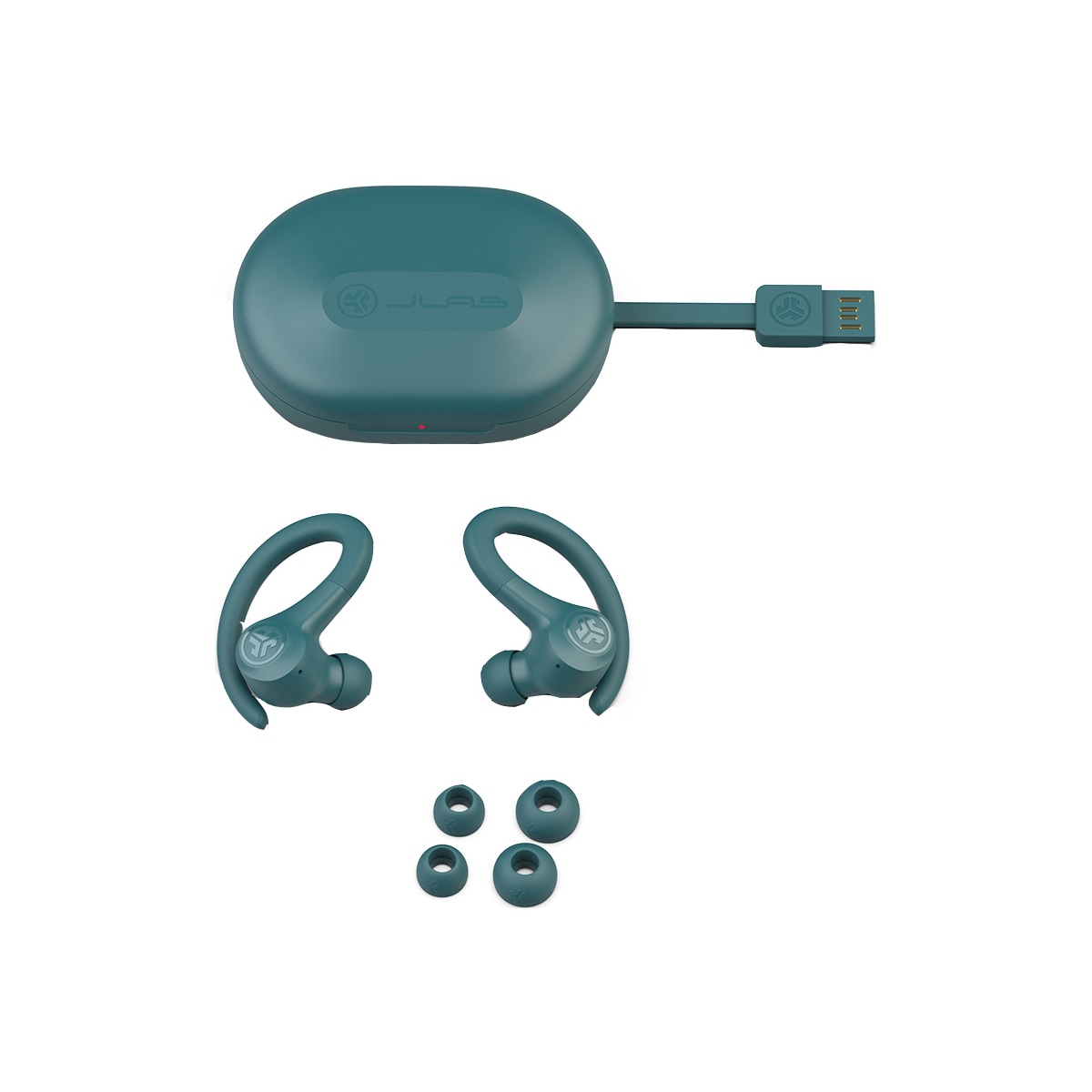 JLab Go Air Sport helt trådløse in-ear hodetelefoner (blågrønn)
