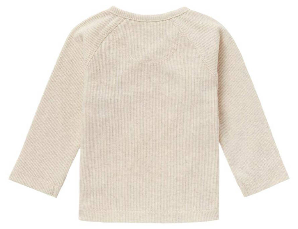 Noppies baby longsleeve Nanyuki met borduursels beige
