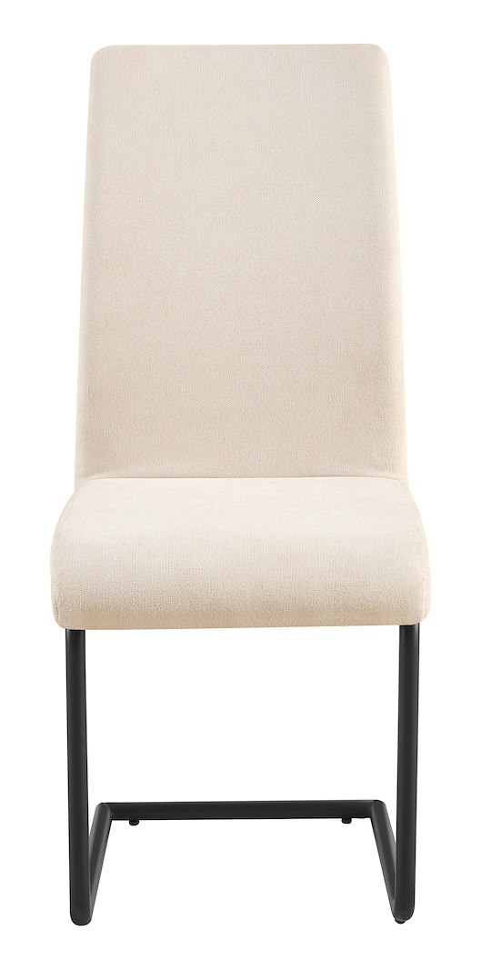 Ride spisestol sortlakkerte ben, tekstil Lino Beige