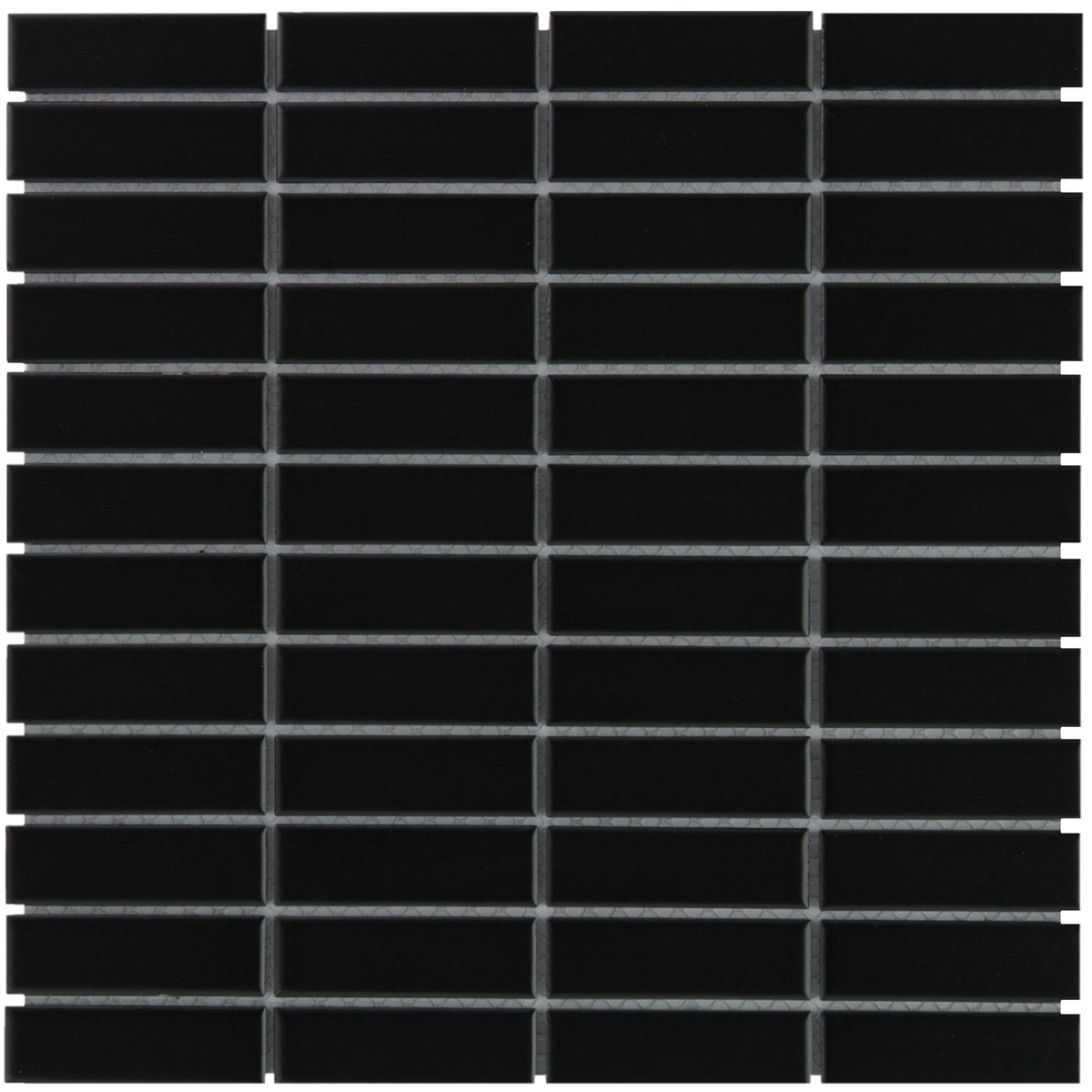 Tegelsample: The Mosaic Factory Paris mozaïek tegels 30x30 rechthoek zwart mat