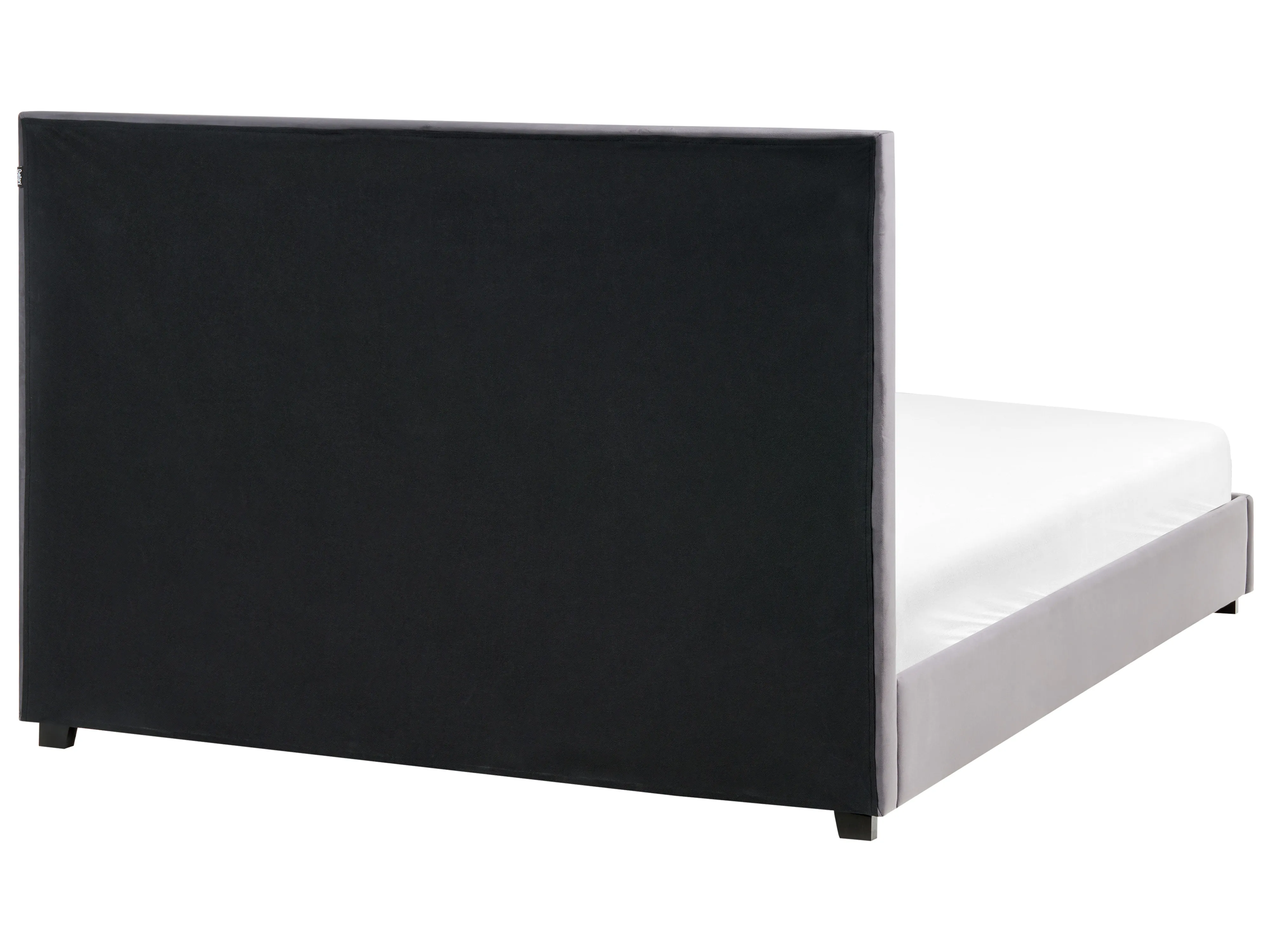 Bed Fluweel ROUEN 160 x 200 cm Donkergrijs