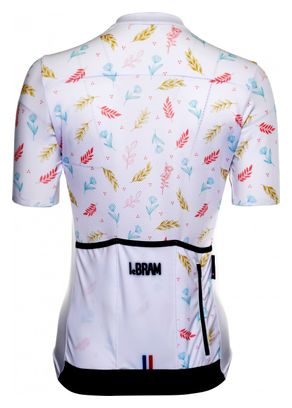 Maillot Manches Courtes Femme LeBram La Faye Blanc Coupe Ajustée