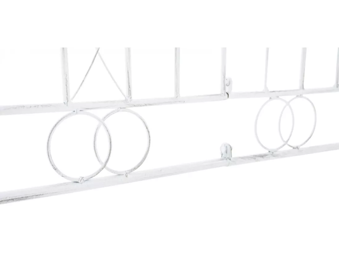 Lot de 4 Clôture de jardin - Métal & Métal - Blanc antique - Mangold