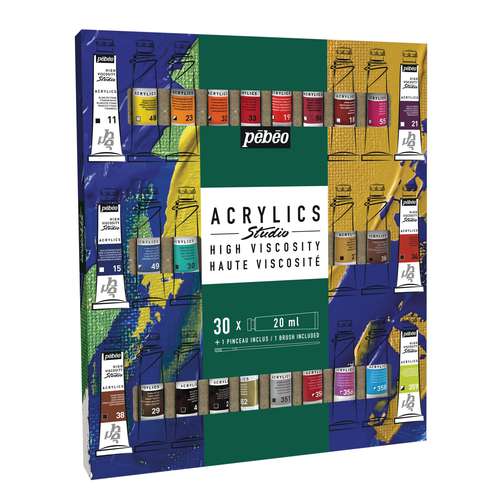 pébéo Studio Acrylics HIGH VISCOSITY, Acrylfarben-Sets