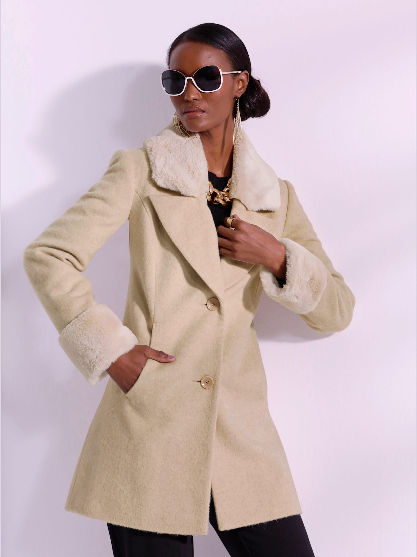 Veste longue 20% laine