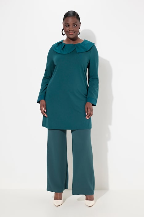 Sweatshirt, Taftkragen, Punto-di-Roma, Langarm