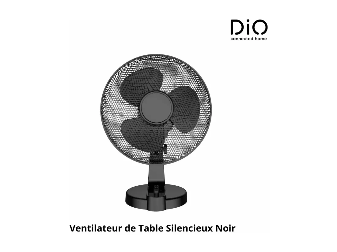 Ventilateur de table - Noir - 40cm 45W - Dio