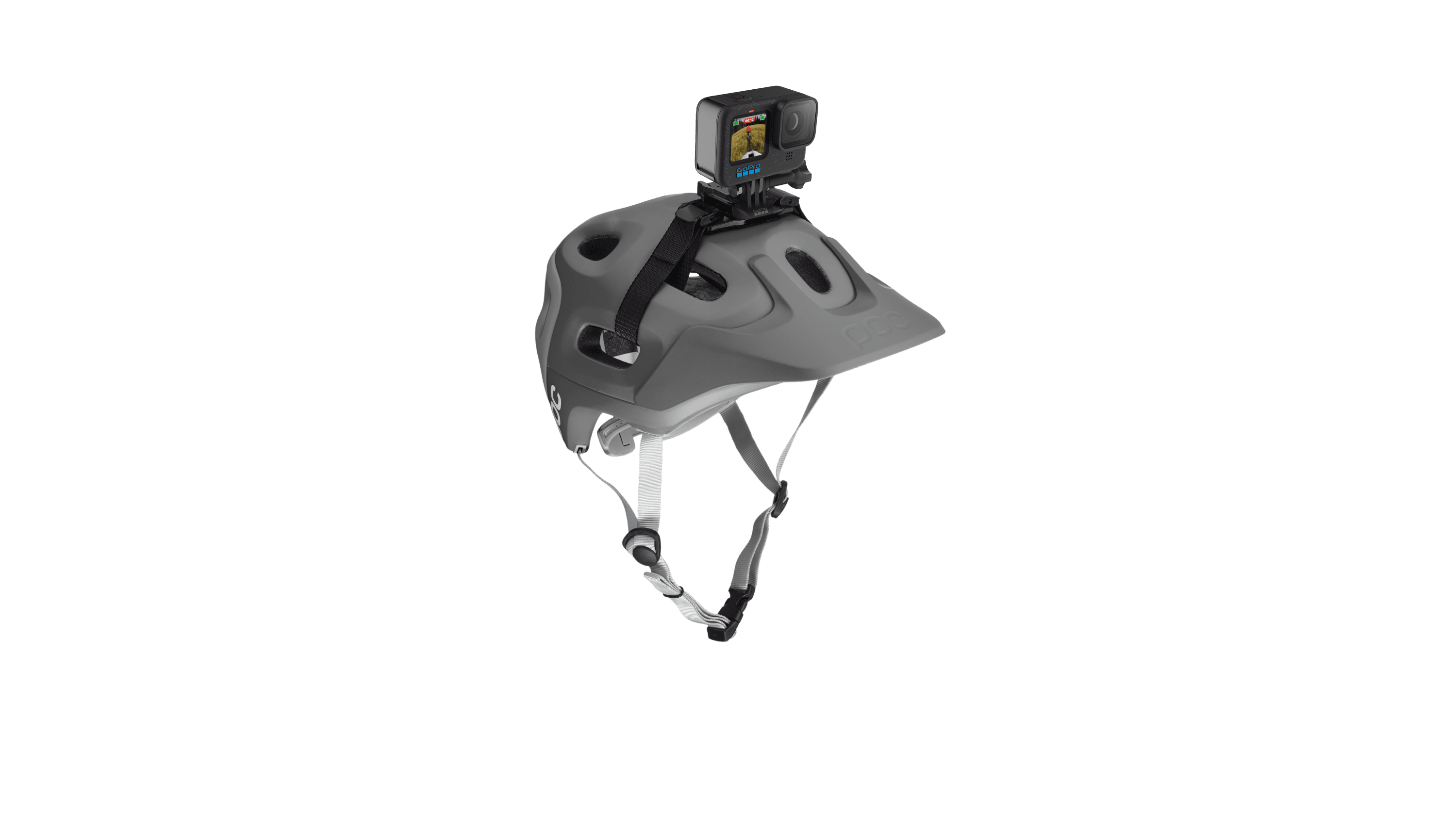 Gurthalterung für belüftete Helme(Adjustable Strap for Bike, Ski, Kayak + Sports helmets)