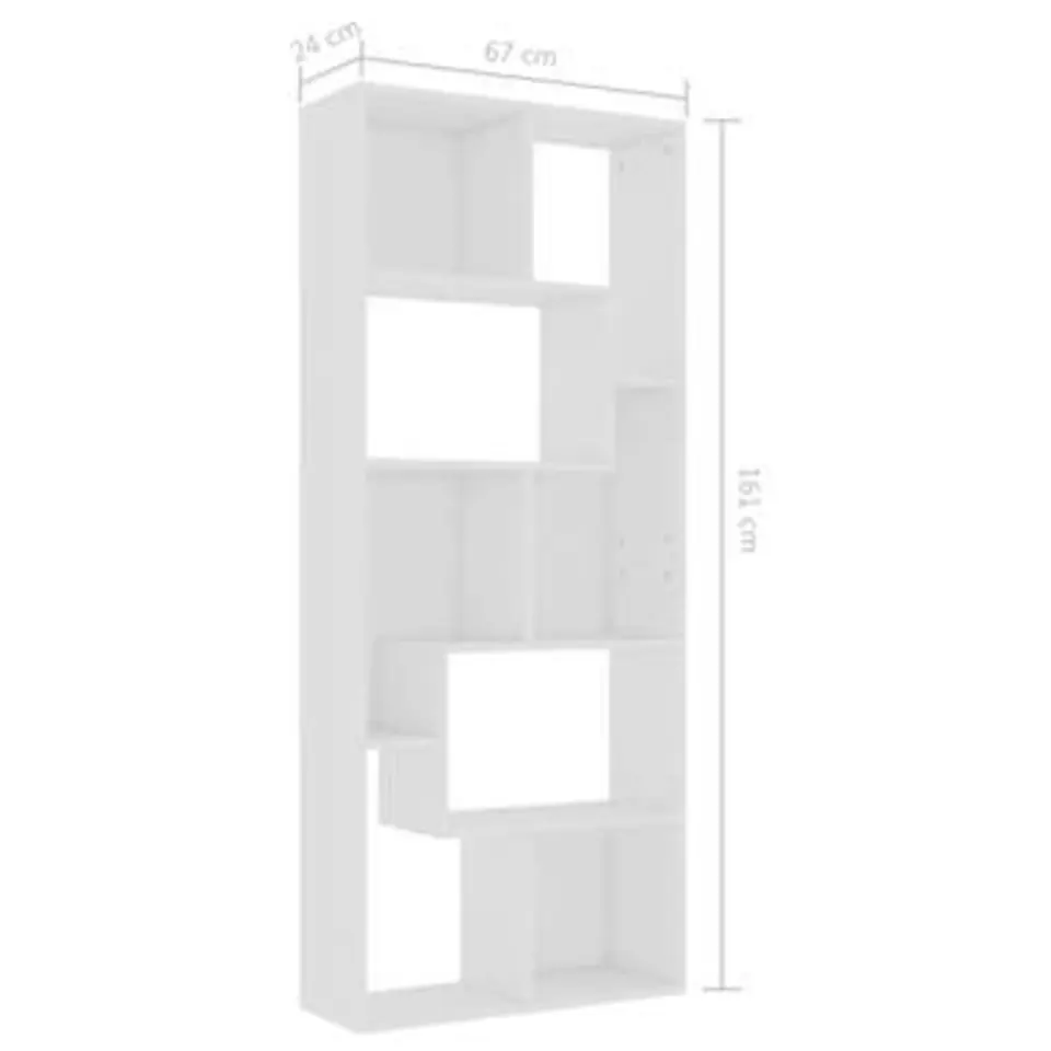 vidaXL - Boekenkast - Wit - Bewerkt hout