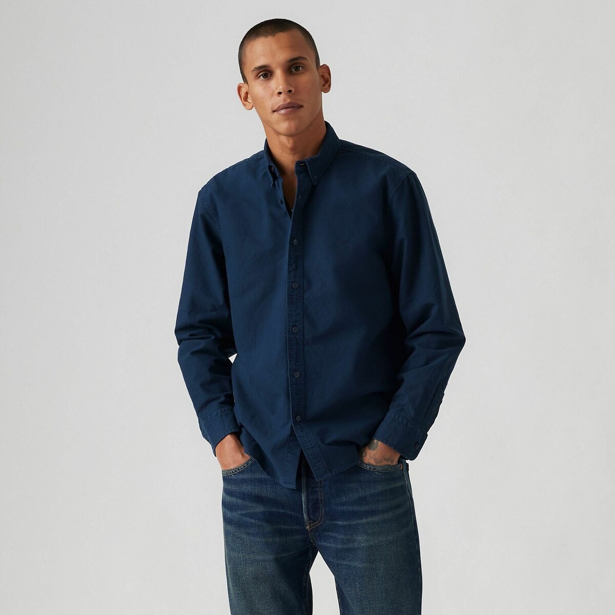 LEVI'S<br>Bainha com botão kraag Oxford relaxado