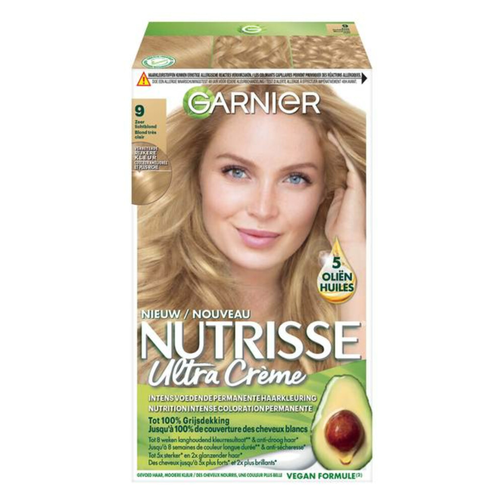Garnier Nutrisse Ultra Crème Permanente Haarkleuring 9.0 Zeer Lichtblond