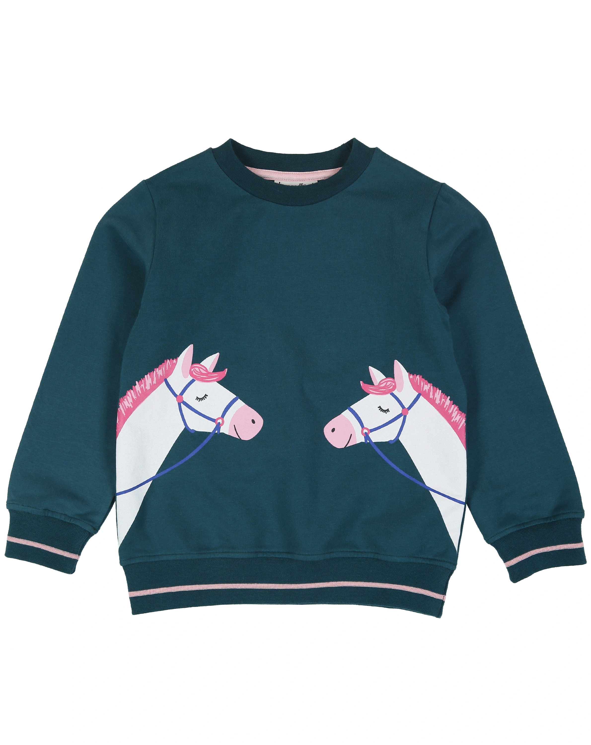 Sweatshirt GLITTER HORSE in dunkelgrün