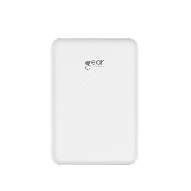 GEAR Powerbank 5000mAh LiPolymer Ultracompact 2A 1xUSB-C 2xUSB-A 1xMicroUSB Hvid