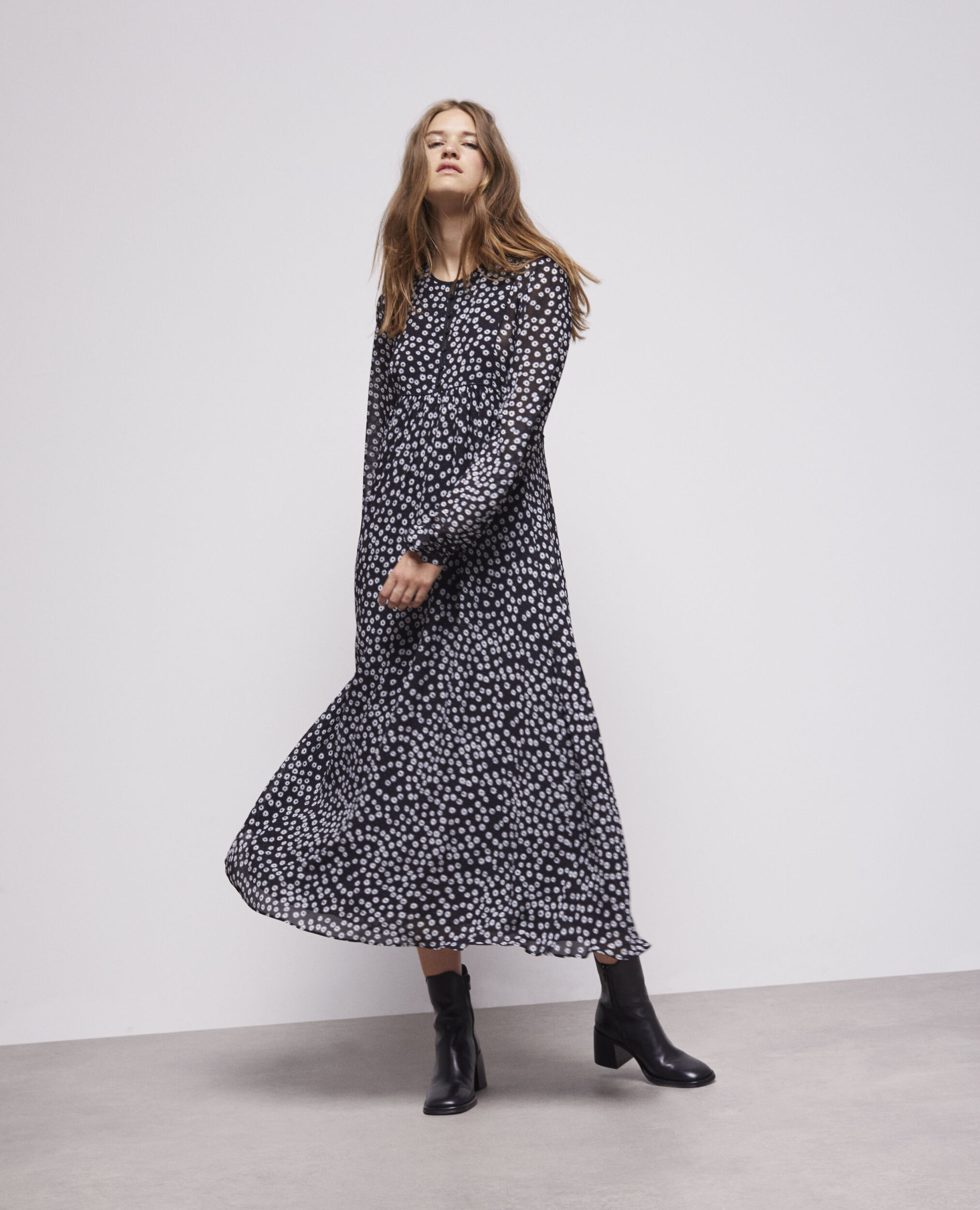 Robe longue imprimée