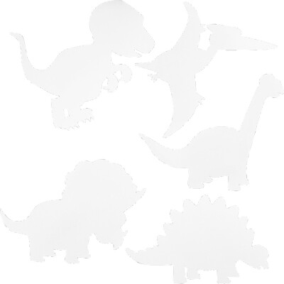 Dinosaurer - H 15-22 CM - B 24-25 CM - 230 G - Hvid - 16 Stk