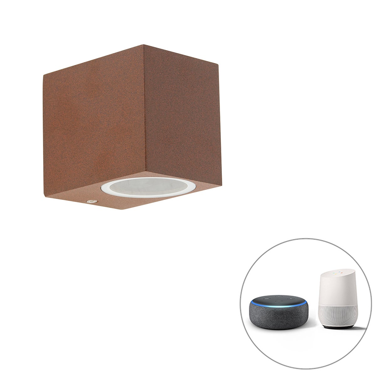 Slimme wandlamp, roestbruin, IP44, incl. Wi-Fi, GU10 - Baleno