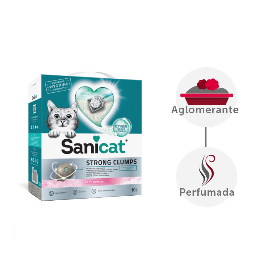 L Sanicat Strong Clumps Arena Aglomerante perfumada para gatos