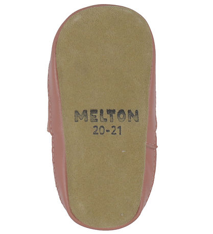 Melton Leder-Krabbelschuhe - Orange - Rose Dawn