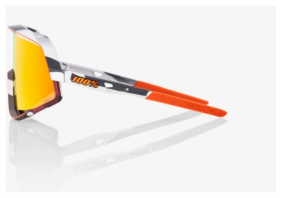 Lunettes 100% Glendale / Soft Tact Grey Camo Hiper Red Multilayer / Mirror
