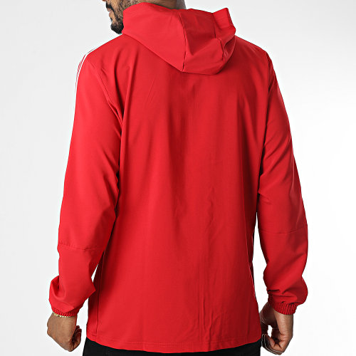 Veste Zippée Capuche A Bandes GP4965 Rouge