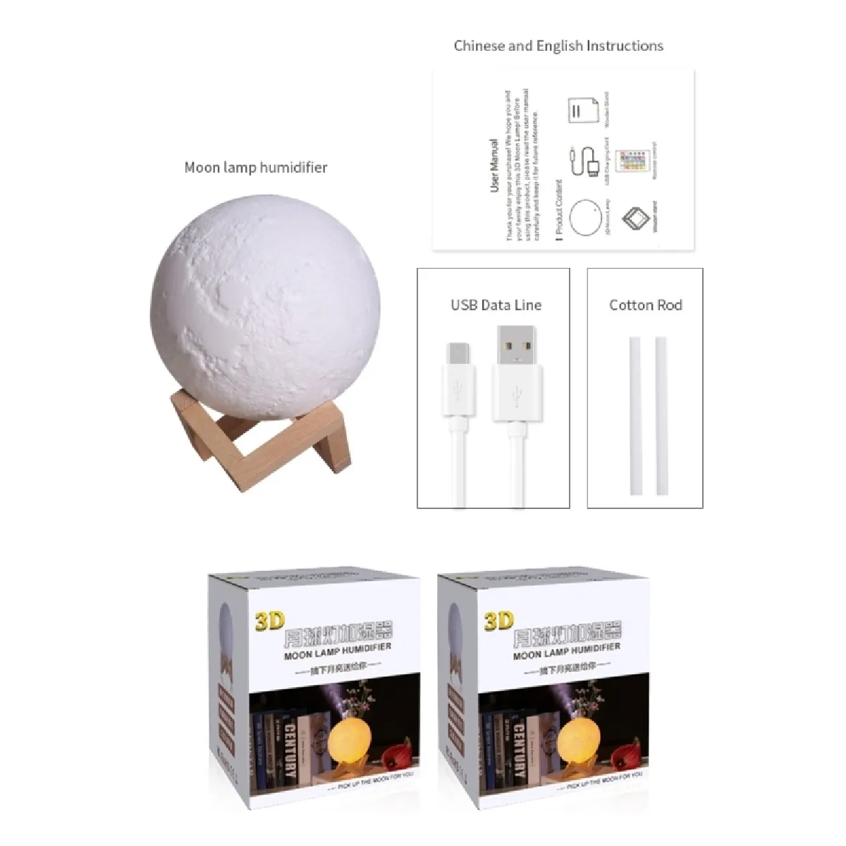 Humidificateur Wewoo Lunar Lantern