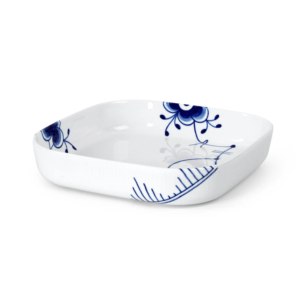 Royal Copenhagen  Blå Mega Riflet ovnfast fad - 25 x 25 cm.