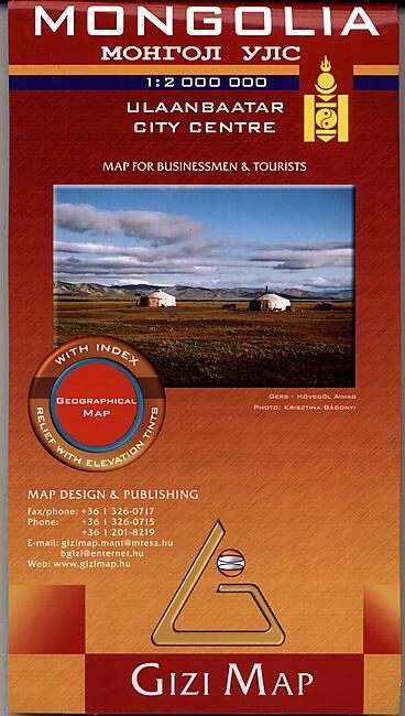 GIZI - MONGOLIE ECHELLE 1 2 000 000 E GIZI