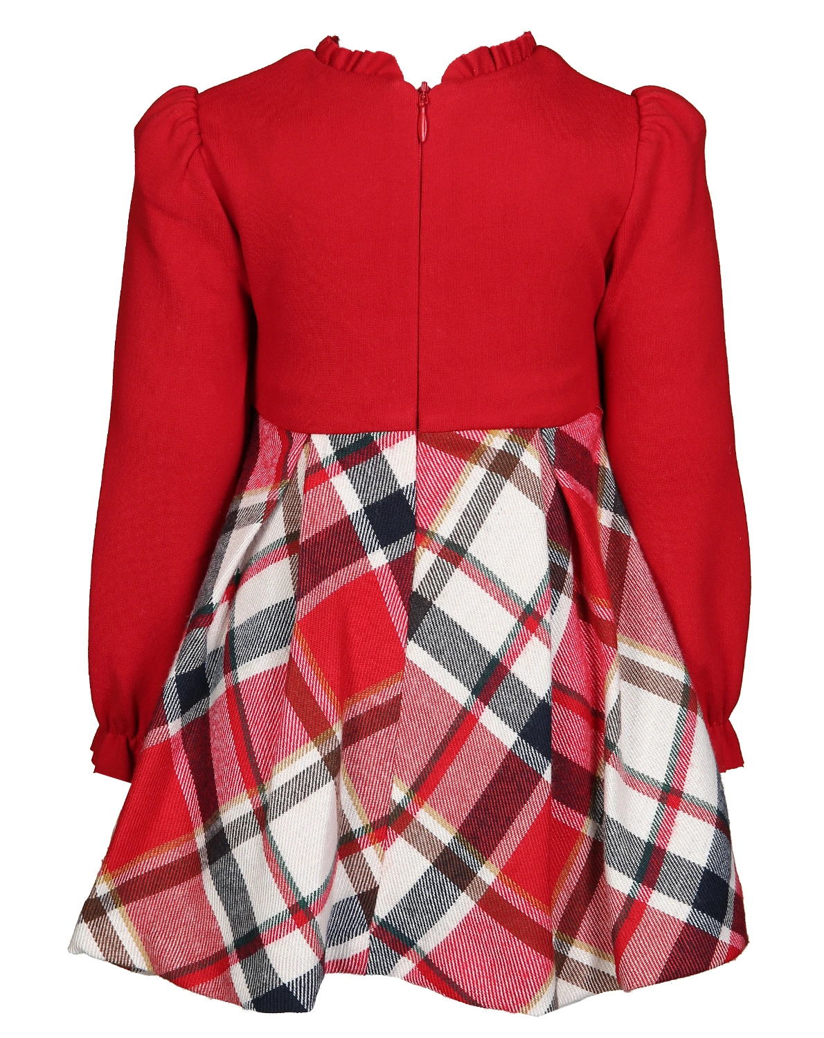 Langarm-Kleid WINTER CHECK in rot