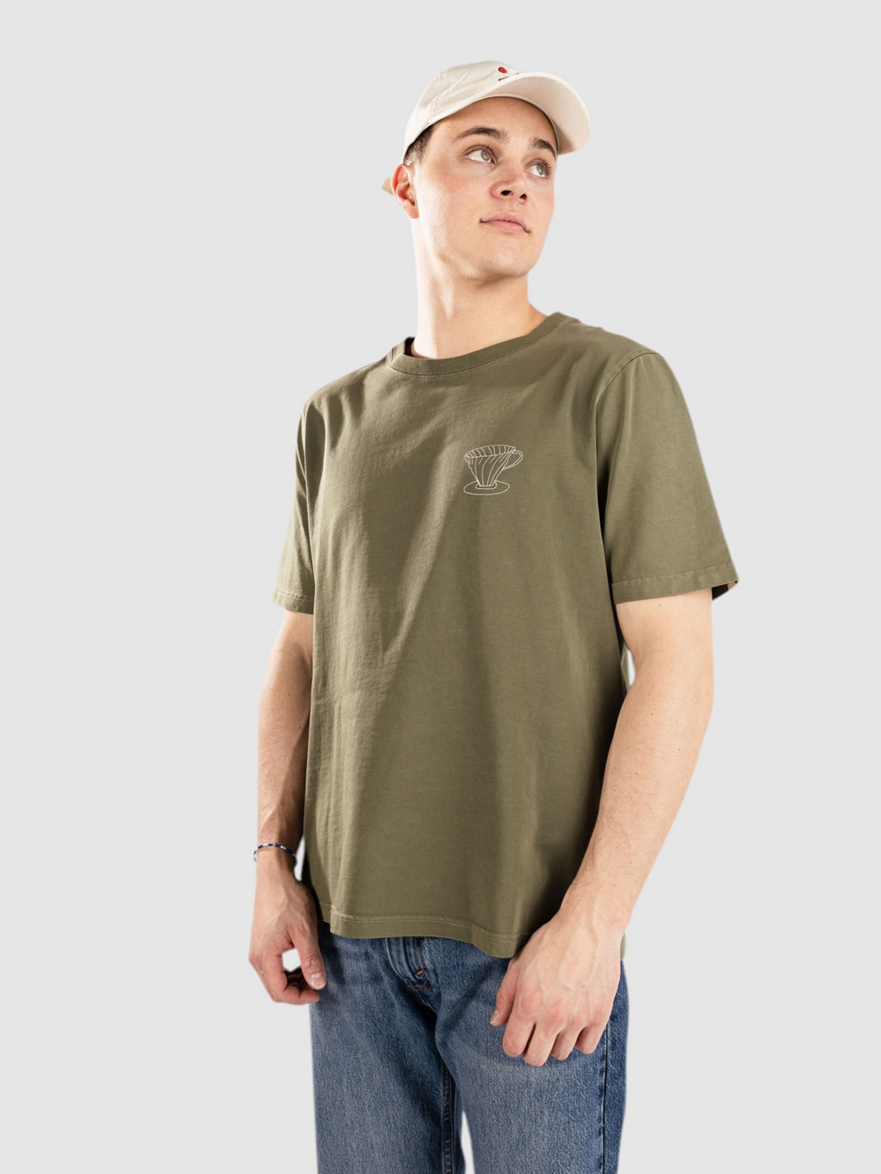 Anerkjendt Akkikki Monday Slow T-Shirt deep lichen green