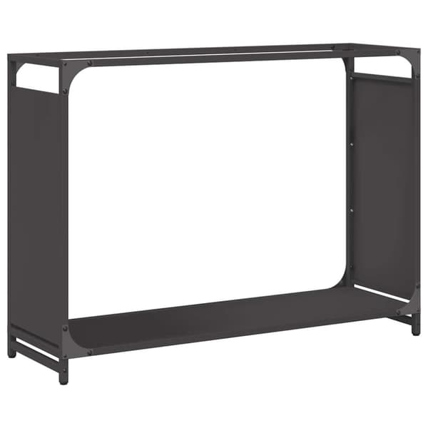 vidaXL Vedstativ svart 90x28x65 cm kaldvalset stål