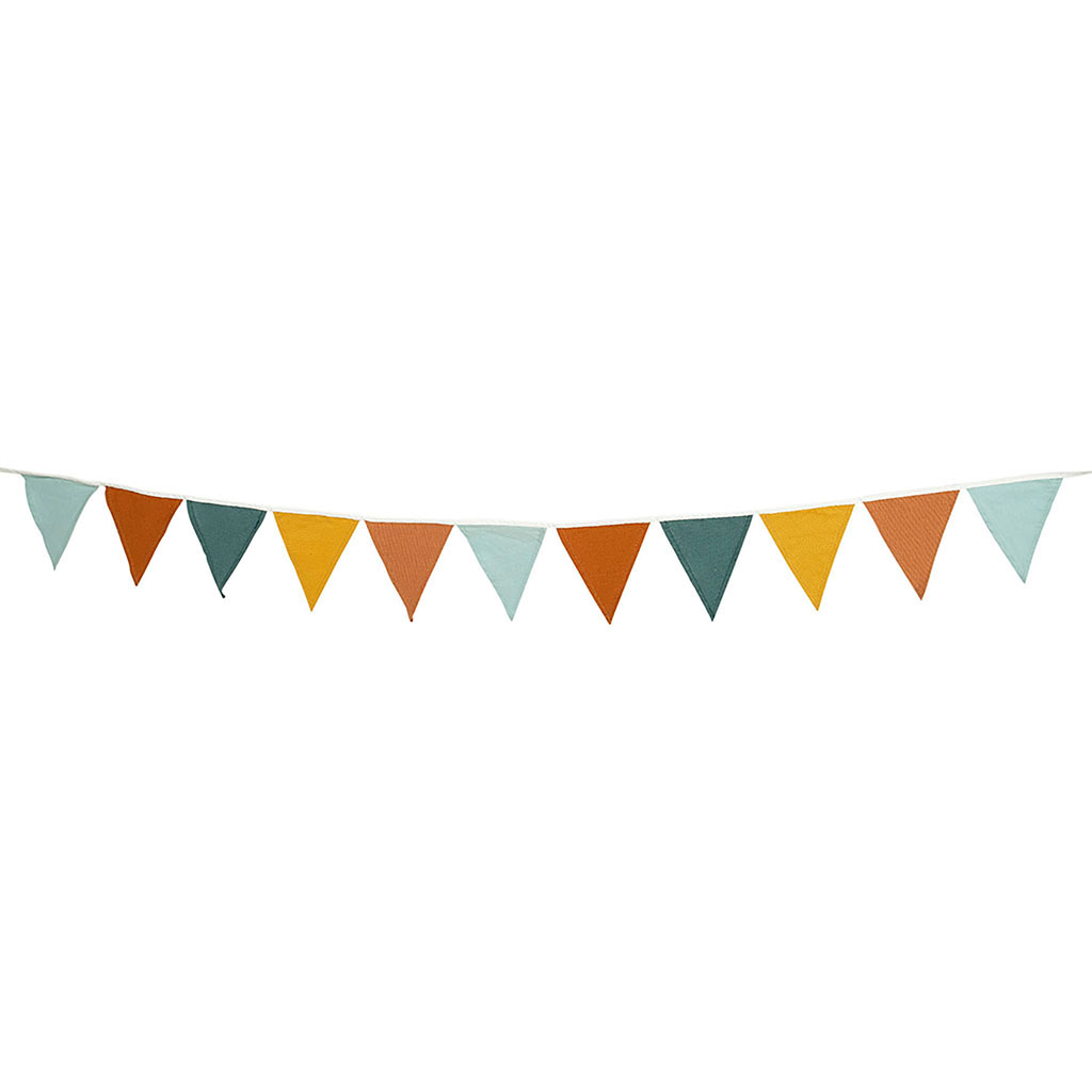 Guirlande fanions en tissu multicolore 200cm