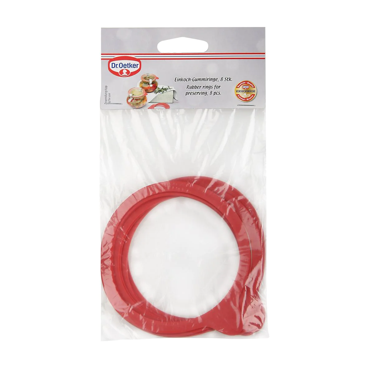 Lot de 8 joints caoutchouc pour bocaux en verre Confiture Dr. Oetker