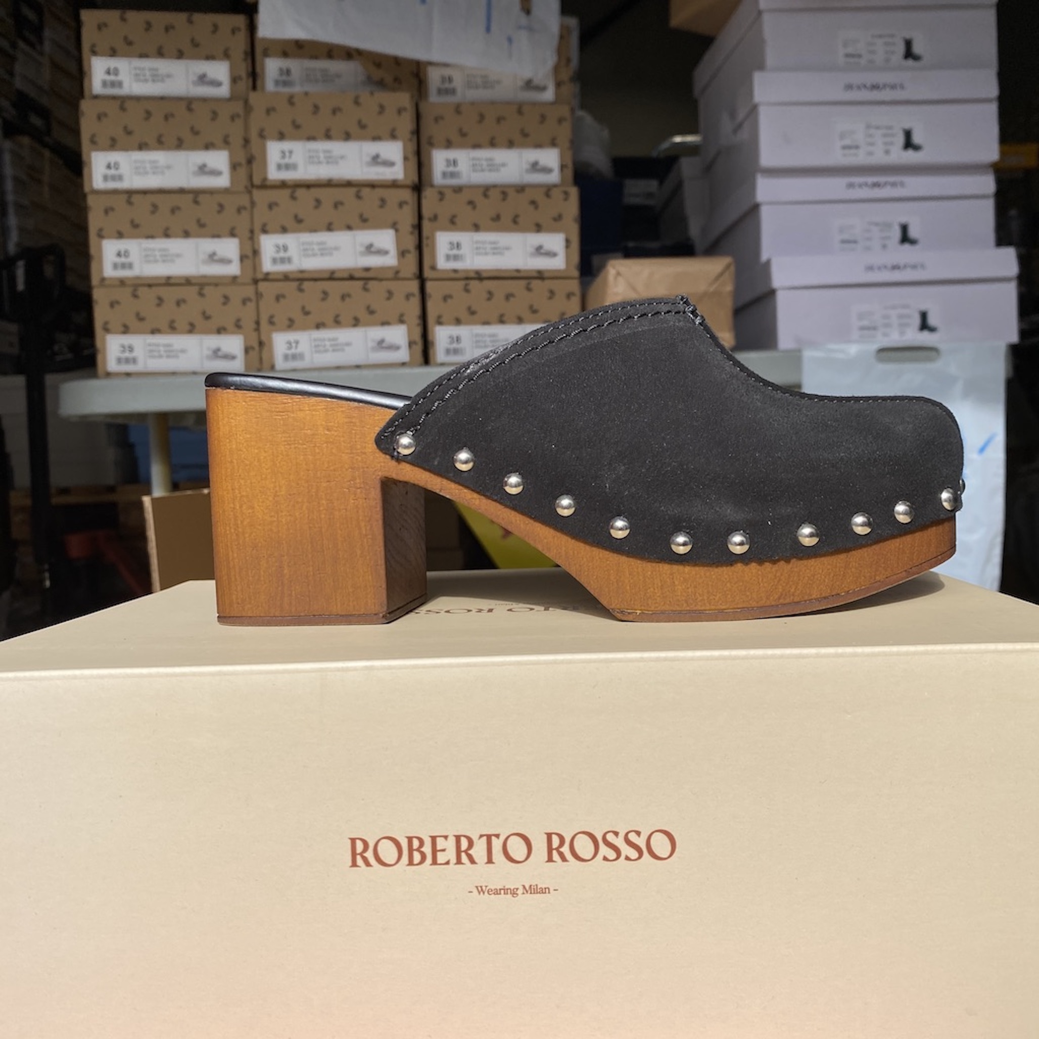 Roberto Rosso - Clogs Suede Black