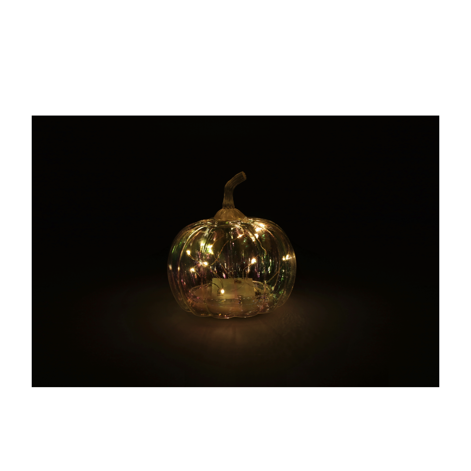 (10x11cm) 12 LED's Mini Kürbis Lampe Herbst Accessoire Thanksgiving Home Deko zum Aufstellen (Batteriebetrieben) - Warmweiss