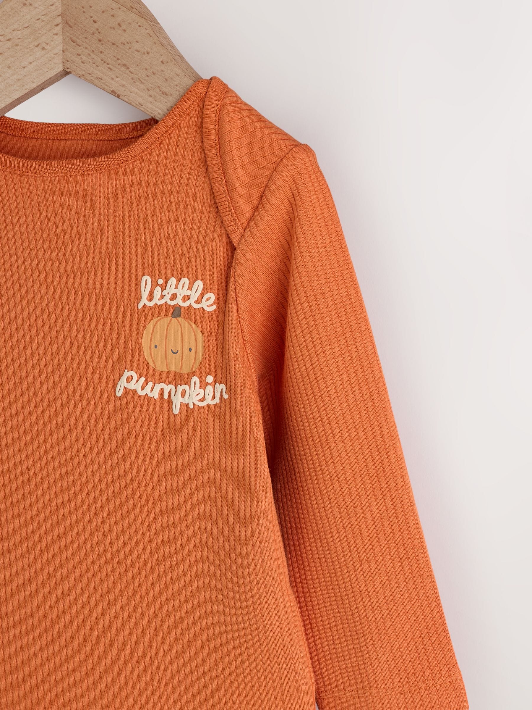 Oranje - Baby bodysuit met Lange mouwen en mutsje voor Halloween Set