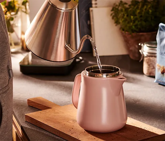 Kaffeebereiter Keramik, rosa