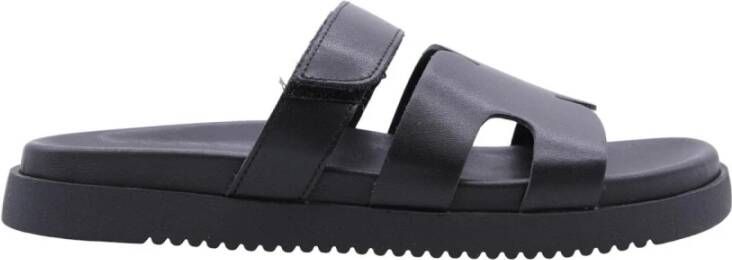 Steve Madden sandaaltjes van leer met klittenbandsluiting model 'Missile'