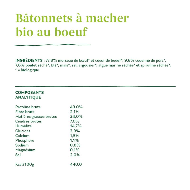Bâtonnets à mâcher Yarrah Bio à prix discount sur bitiba.fr