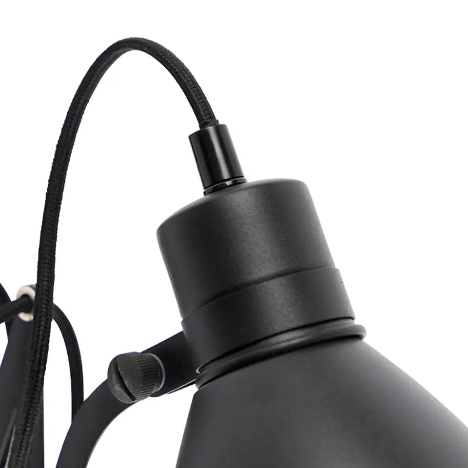 Qazqa wandlampen merle zwart e27
