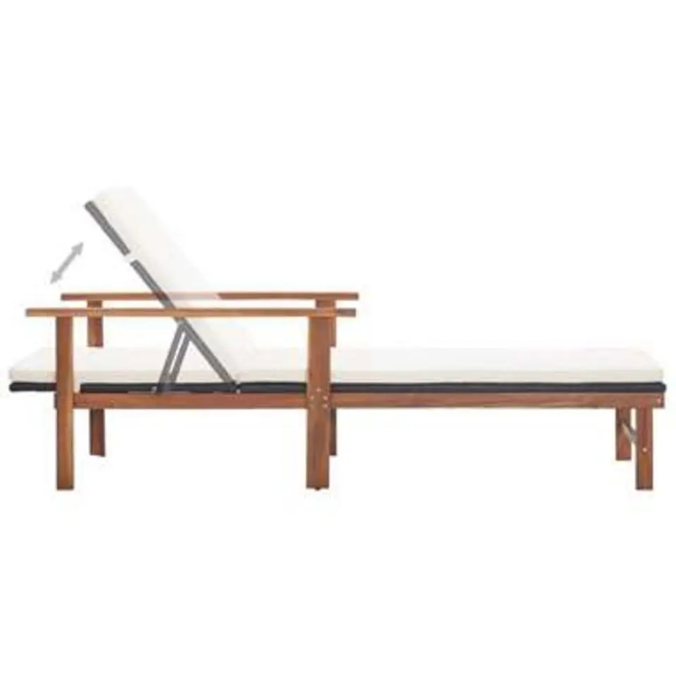 vidaXL - Zonnebed - Zwart - Poly rattan